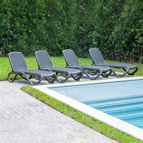 Nardi Omega Commercial Chaise Lounge Chair, 4 .